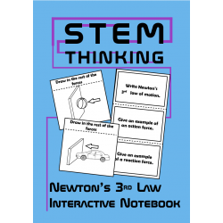 Newton's 3rd Law of Motion Forces Interactive Physics Notebook, Science